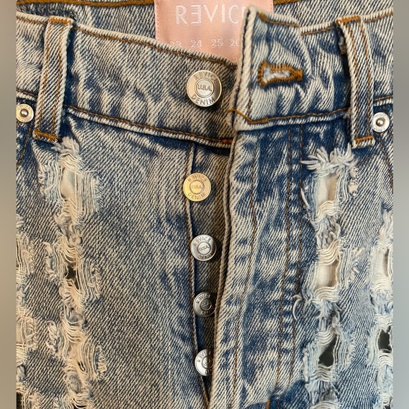 NWT Revice Laser Cut Jeans Distressed Size 27 - Picture 7 of 13
